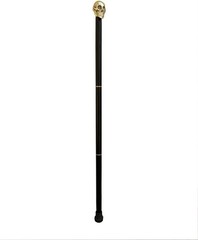 Decorative Brass Skull Handle Cane Gothic Steampunk Walking Stick