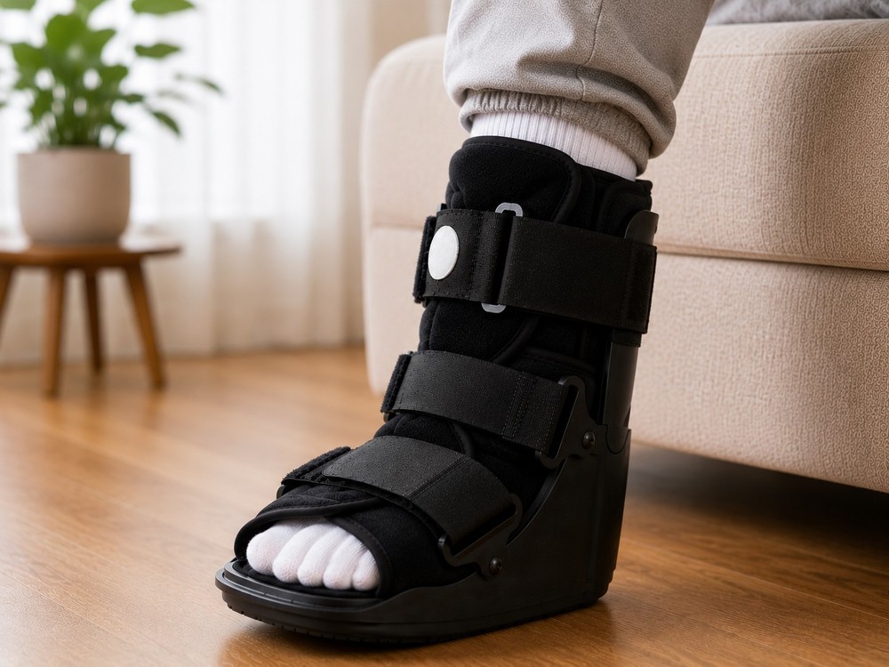 Adjustable Medical Walking Boot Fracture CAM Walker Brace Air Cast Black LARGE
