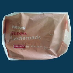 NEW! McKesson Super Disposable Underpads Fluff / Polymer 23X36″ UPMD2336 10 pads