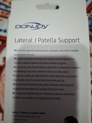 DonJoy Lateral J Patella Support Knee Brace Drytex Adjustable Black Size L