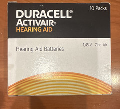 Duracell Activair Size 312 Hearing Aid Batteries Zinc-Air 1.45V (10 Packs)