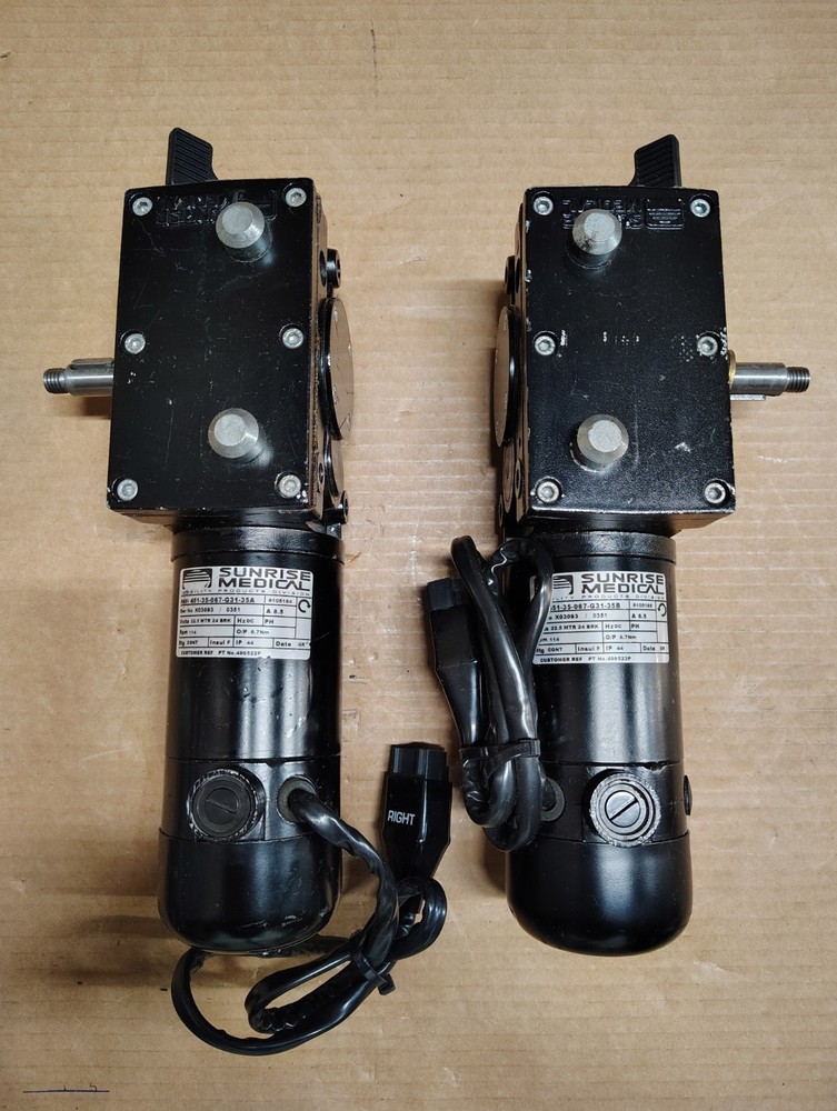 Sunrise Quickie Motor Gearboxes Left & Right Pair 6105184 6105185 114 RPM 8.5 A