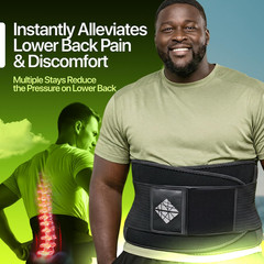 Plus Size Back Brace for Lower Back Pain Relief 4XL, Unisex Lumbar Support Belt