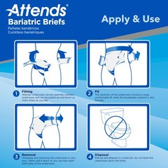 Attends DermaDry Incontinent Brief Tab Closure 2X-Large Heavy Absorbency CS/48