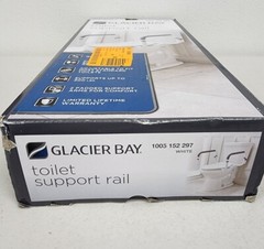 NEW Glacier Bay Toilet Support Rail Adjustable Grab Bar White 1005 152 297