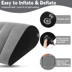 Prosixtoy Portable Wedge Pillow Inflatable Cushion – Body Positioners Grey