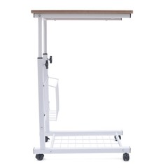 Bed Side Table Hospital Overbed Rolling Tray Adjustable Bedside Working Desk NEW