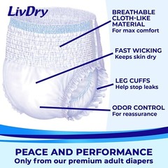 Extra Absorbent Adult Diapers XXX-Large (44 Count) Disposable Leak Protection