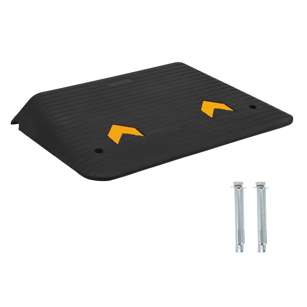 Sierrasquad Rubber Threshold Ramp Doorway 4 Rise Wheelchair Ramp Non-Silp