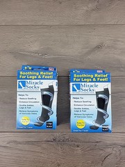 2 PACK | Miracle Socks Anti-Fatigue Compression Socks Unisex size S/M New