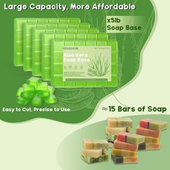 5lb Glycerin Soap Base – Scented Melt and Pour Soap Base for DIY Crafting, Easy