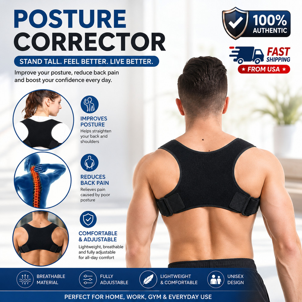 Adjustable Posture Corrector Back Shoulder Support Correct Brace Belt Men Women