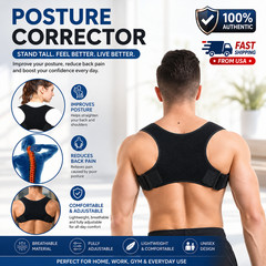 Adjustable Posture Corrector Back Shoulder Support Correct Brace Belt Men Women