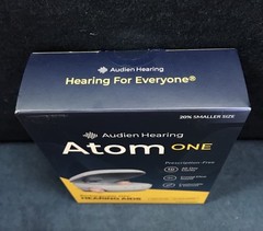 Audien Atom One OTC Hearing Aids Wireless, Rechargeable, Beige