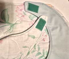 NEW Adult Bib/Clothing Protector double thick seafoam Quilted Reversible 19 x13