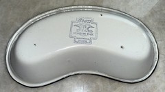 Vintage 1940s Cesco Columbian Made White Porcelain Enamel Metal Basin Tray