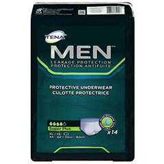 TENA Men Protective Underwear, Super Plus, XL 44 – 64 Inch Case of 56 #81920
