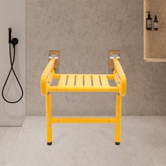 Wall Mounted Fold Up Bath Seat Shower Chair Folding Shower Seat Bathroom 440lbs