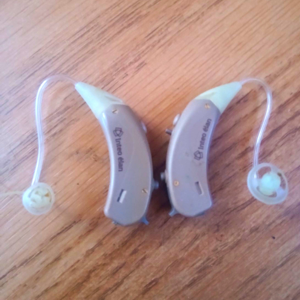 Widex Inteo elan IN-96 Beige Behind the Ear (BTE) Hearing Aid Pair Both Ears