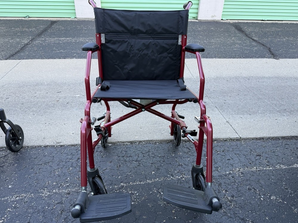 Medline Ultralight Transport Wheelchair – 15 lbs, Excellent Condition