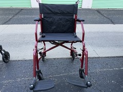 Medline Ultralight Transport Wheelchair – 15 lbs, Excellent Condition