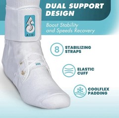 Med Spec ASO Ankle Stabilizer Orthosis Medium White