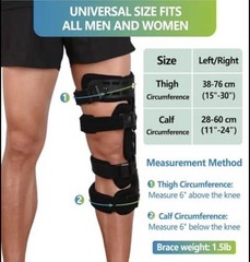 Komzer OA Unloader Knee Brace Adjustable Medical Grade Universal Left Black