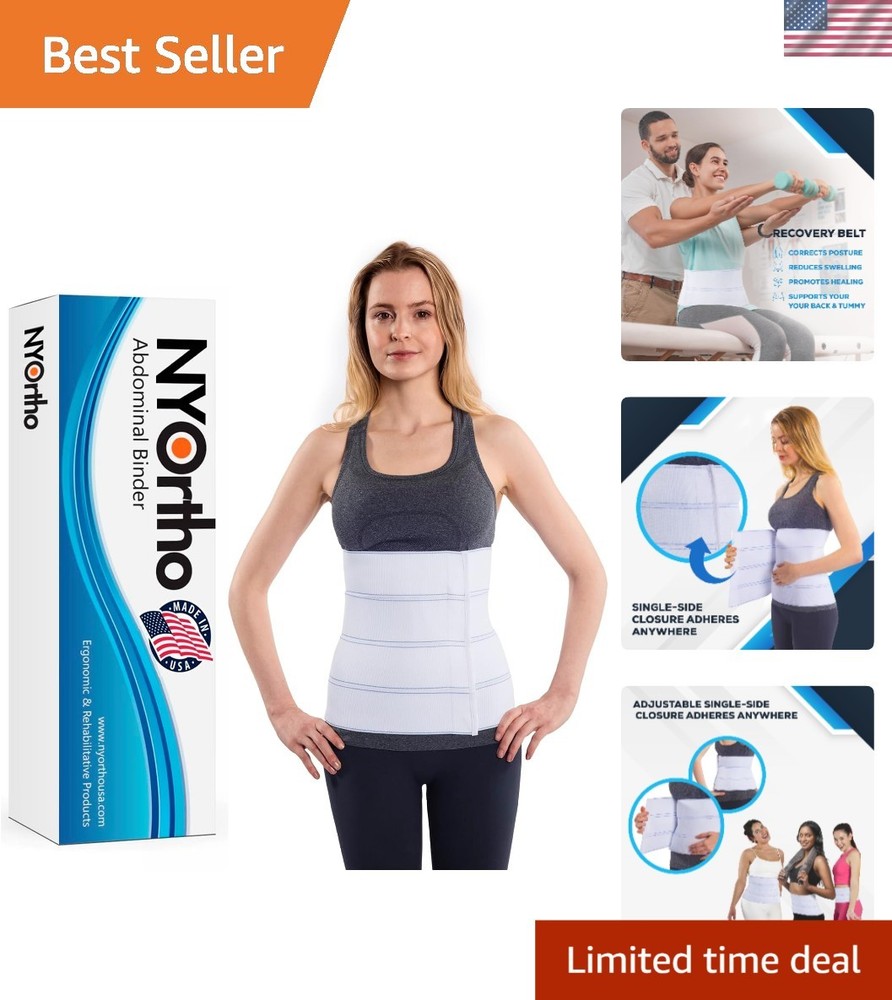 Comfortable Post-Surgery 12″ Abdominal Support Belt – 60-75″ Adjustable Fit