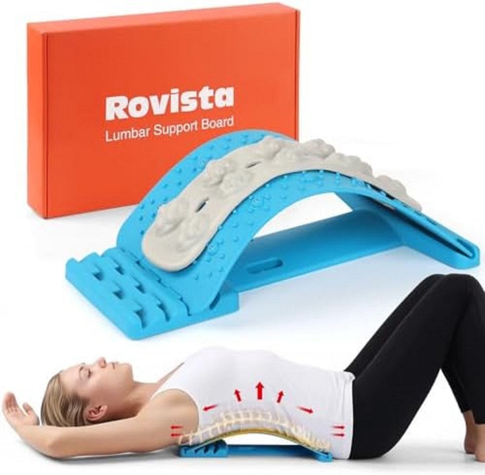 Back Stretcher for Lower Back Pain Relief – 4-Level Adjustable Lumbar Support…