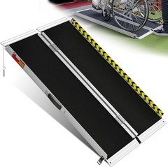 Wheelchair Ramp Seamless Non-Slip Aluminum Folding Loading Ramps for Home Steps