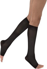 JOBST Opaque Open Toe Knee High 15-20mmHg (Classic Black) Small