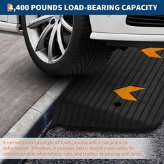 Rubber Threshold Ramp 4″ Rise Doorway 33000LBS for Wheelchair Mobility Scooter