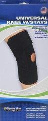 SportAid, Knee Wrap With Stays, Black, Universal – 1 ea