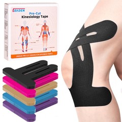 IEADEN Precut Kinesiology Tape for Knees, 20 Pcs – Knee Support & Stability,