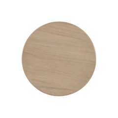 Powell Tarkin Round Natural Wood Turned Spindle Pedestal Side Accent Table