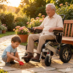 Electric Wheelchair Folding Intelligent Motorized Powerchair 12AH/20AH
