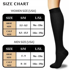 3 Pares Medias Calcetines De Compresion Para Hombres Y Mujeres Best 15-20 Mmhg