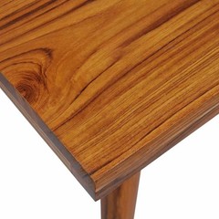 vidaXL Coffee Table, Solid Teak Wood, 39.4“x19.7“x15.8“, Brown and Blue vida