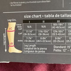 New Mediven Comfort Compression Socks Calf Closed Toe 20-30 Size II Ebony 46152