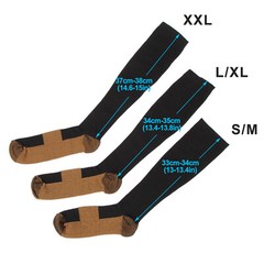 Copper Compression Socks 20-30mmHg Graduated Support Mens Womens S-XXL Wholesale