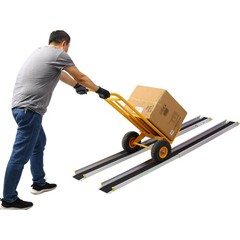 84″ Telescoping Wheelchair Ramps 600LB Cap 2-PC Set w/ Push Button Lock