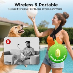 Rechargeable 36LED Red Light 660nm Therapy Heat Vibration Neck Massage 3000mAh