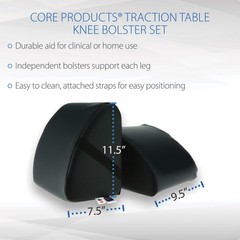 Core Products Traction Table Knee Legs Bolster Set Dual Height Comfort Support