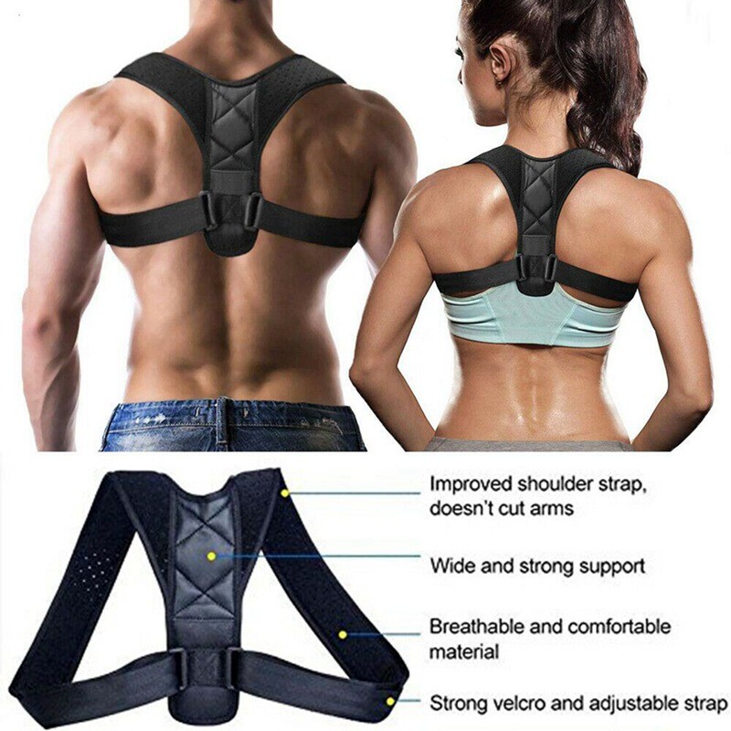 Posture Corrector Upper Back Brace Neck Shoulder Support Pain Relief Belt
