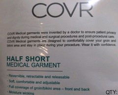 Lot 4 COVR Half Short Adult M/L Patient Privacy Garment Unisex Hospital Stay Buy