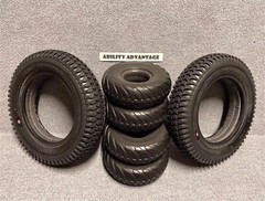 2 NEW: Permobil V.2 CASTERS & AGGRESSIVE SOLID TIRES F3, F5, M5, (version 2)