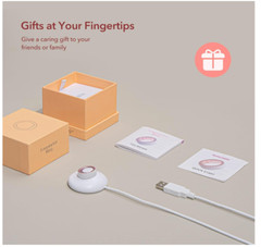 Femometer Gen1 Smart Ring Fertility and Ovulation Tracking White Rose Size 8