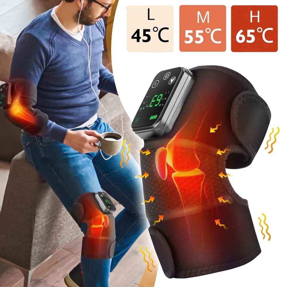 Heated Shoulder Massager with Vibration Massage Brace Joint Pain Relief Electric