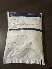 Pair of T.E.D. Anti-Embolism Stockings Thigh Length Large Regular Size H