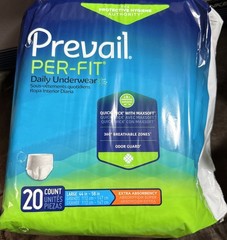 Prevail Per-fit Daily Underwear, Disposable, Large (44 in – 58 in) 20 Count